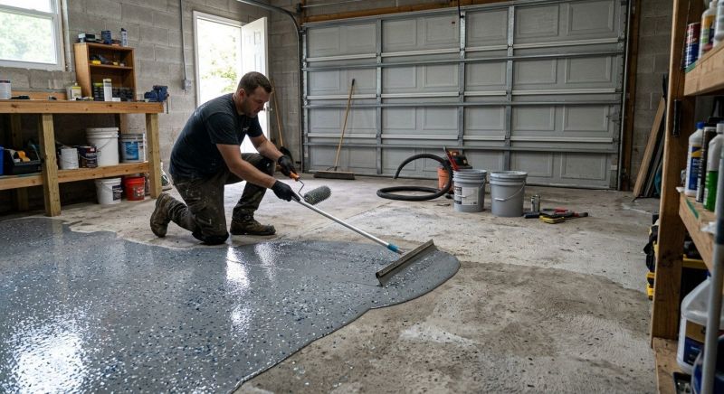 Garage Floor Staining in Greenville, SC