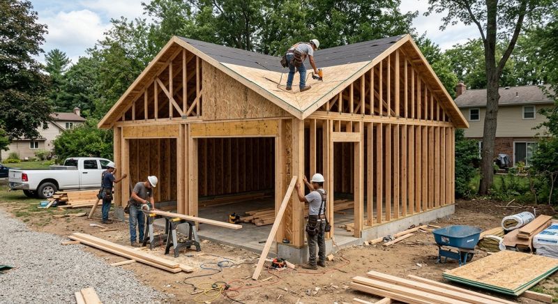 Wood Garage Installation in South Houston, TX